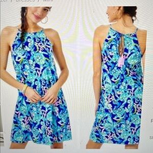 Lilly Pulitzer Margot Swing Dress In Corsica Blue Turtle Villa